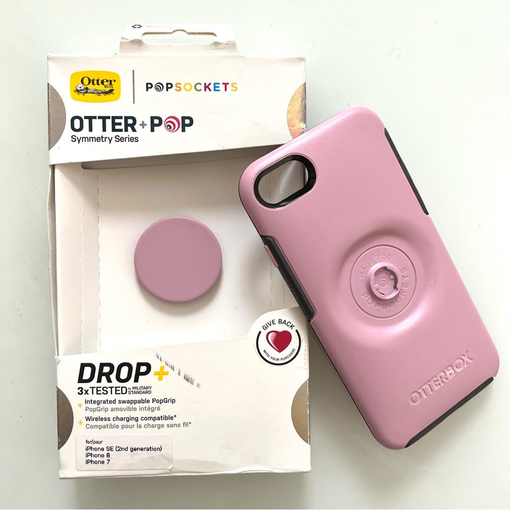Otterbox Symmetry PopSocks iPhone Case for iPhone6/6s/7/8/SE2/SE3 Pink